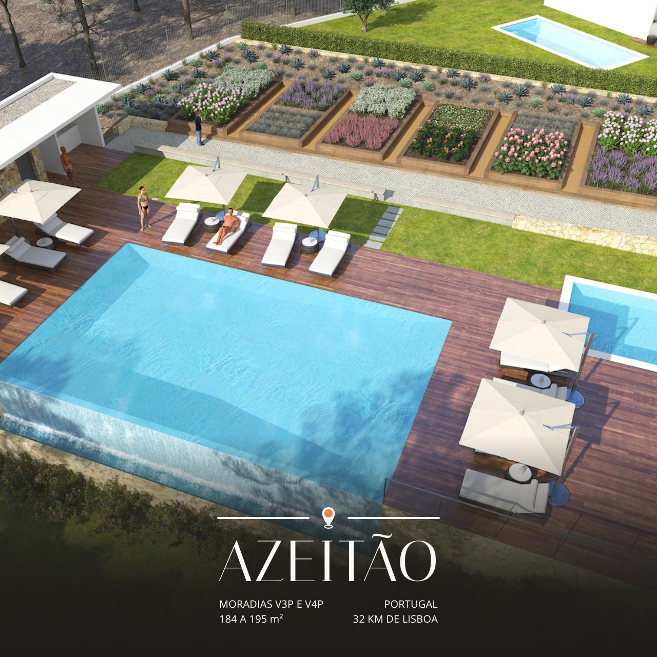 Green Village Azeitão, moradias V3P e V4P com jardim junto à Arrábida
